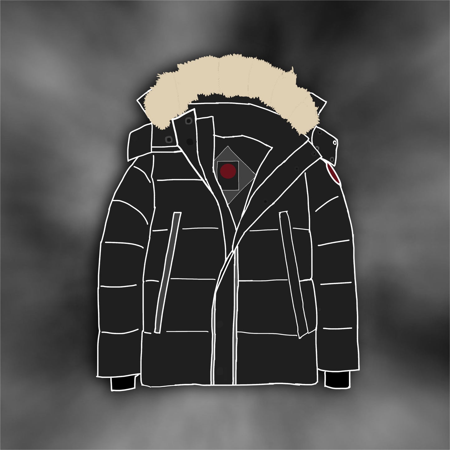 CG PUFFER JACKET - RED BADGE