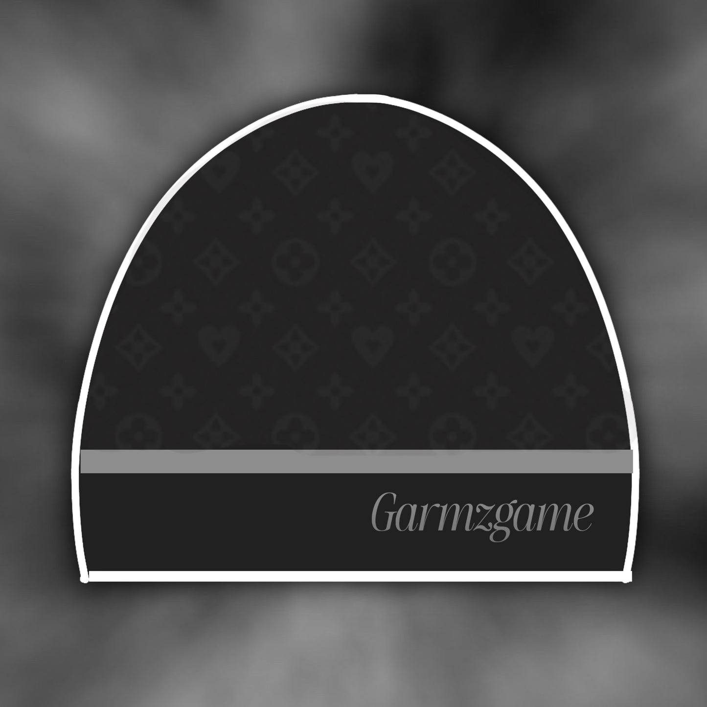 MONOGRAM BEANIE - BLK/GRY