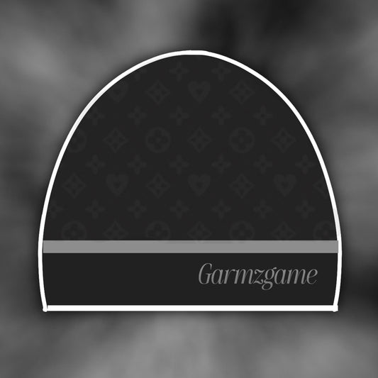 MONOGRAM BEANIE - BLK/GRY